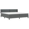 vidaXL Boxspringbed met matras met matras Donkergrijs 200 x 200 cm