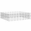 vidaXL Huisdierenkooi met deur 60 panelen 280x245x70 cm staal zwart
