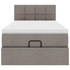vidaXL Ottoman bed met matras en LED's 80x200cm stof taupe