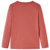 Kindershirt met lange mouwen 128 hennakleurig