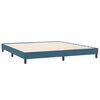 vidaXL Boxspring met matras fluweel donkerblauw 180x210 cm