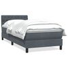 vidaXL Boxspring met matras fluweel donkergrijs 80x210 cm