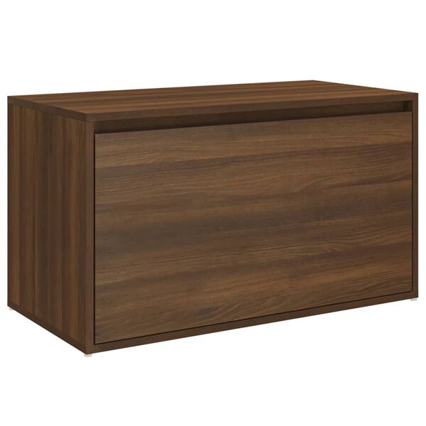 vidaXL Halbankje 80x40x45 cm bewerkt hout bruin eikenkleur