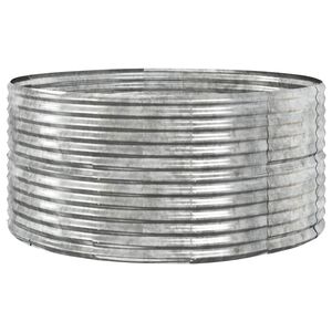 vidaXL Plantenbak 140x140x68 cm gegalvaniseerd staal zilverkleurig