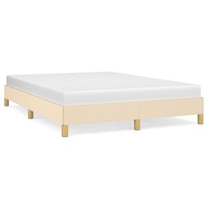 vidaXL Bedframe zonder matras stof cr&egrave;mekleurig 160x200 cm