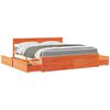 vidaXL Bed met lades en matras massief grenenhout wasbruin 180x200 cm