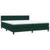 vidaXL Boxspring met matras en LED fluweel donkergroen 180x220 cm