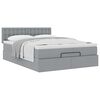vidaXL Bed met matras 140x190 cm stof lichtgrijs