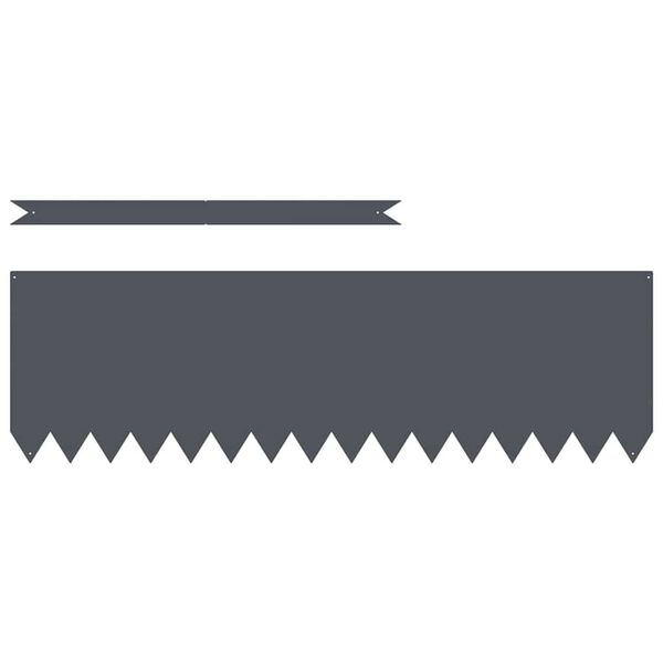 vidaXL Tuinrand 10 pcs Antraciet 100 x 0.05 x 20 cm Koudgewalst staal