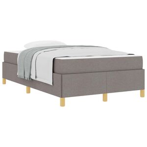 vidaXL Bedframe met matras Taupe 120 x 190 cm Stof