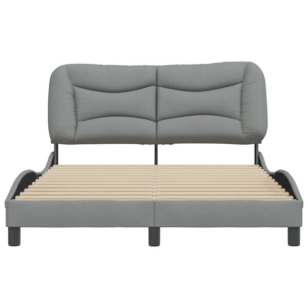 vidaXL Bedframe zonder matras "Hvar" 120x200 cm stof lichtgrijs