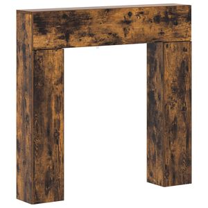 vidaXL Haardomlijsting Gerookt eiken 102 x 18 x 100,5 cm Bewerkt hout
