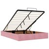 vidaXL Ottoman bed met matrassen en LED's 140x200cm fluweel roze