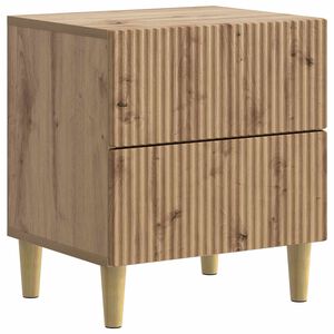 vidaXL Nachtkastje Artisanaal eiken 43 x 34,5 x 48 cm Bewerkt hout