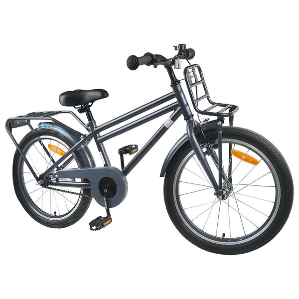 vidaXL Kinderfiets 20 Inch voor 6-11 jaar oud Donkergrijs