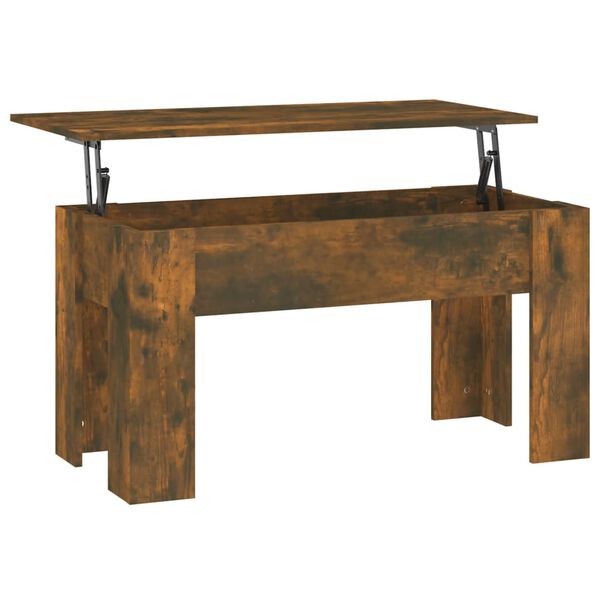 vidaXL Salontafel 101x49x52 cm bewerkt hout gerookt eikenkleurig