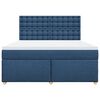 vidaXL Boxspring met matras stof blauw 180x200 cm