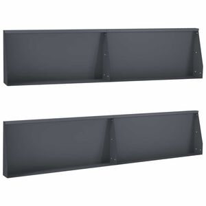 vidaXL Keerwand 4 st 100 x 12 x 30 cm Staal Antraciet