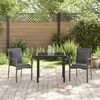 vidaXL Tuin eettafelset met kussen 3 pcs Grijs poly rattan