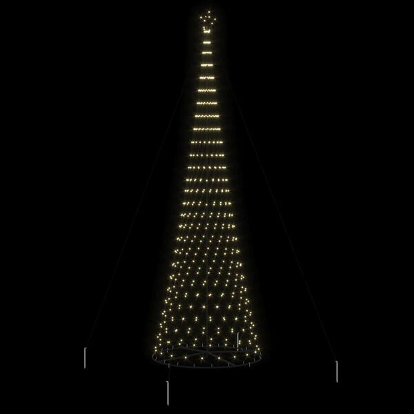 vidaXL LED Kerstboom met 550 LED Warmwit 160 x 160 x 500 cm Metaal