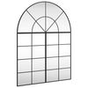 vidaXL Wandspiegel boog 100x130 cm ijzer zwart