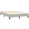 vidaXL Boxspring zonder matras fluweel lichtgrijs 120x210 cm