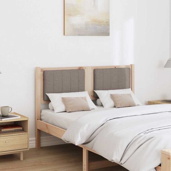 vidaXL Gestoffeerd hoofdbord Bruin 120 cm Massief grenenhout
