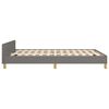 vidaXL Bedframe zonder matras stof donkergrijs 140x190 cm