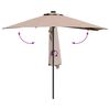 vidaXL Tuinparasol Taupe 294 x 150 x 223 cm Polyester en staal