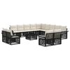 vidaXL Tuinbankenset 14 st Zwart en Cream Wit poly rattan