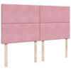 vidaXL Ottoman bed met matrassen en LED's 200x200cm fluweel roze