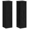vidaXL Plantenstandaard 2 st Zwart eiken 17 x 17 x 60 cm Bewerkt hout