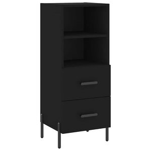 vidaXL Dressoir 34,5x34x90 cm bewerkt hout zwart