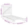 vidaXL Bedframe met hoofdbord massief grenenhout 90x200 cm