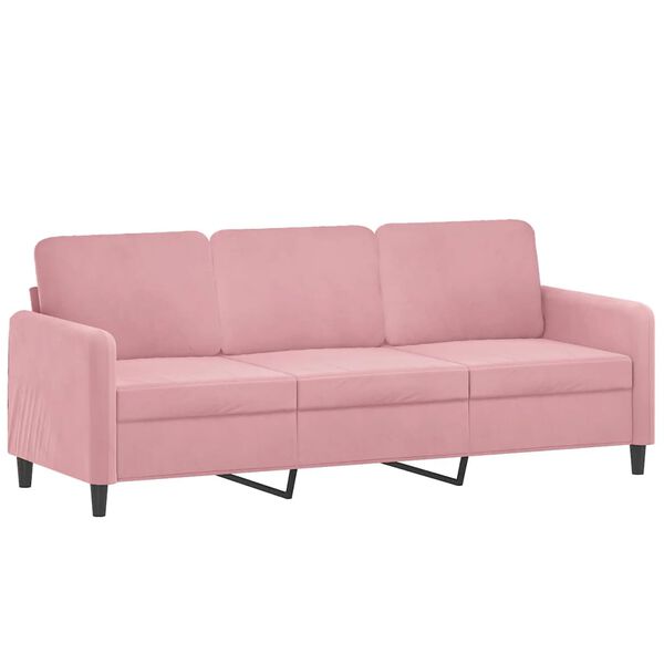 vidaXL 2-delige Loungeset fluweel roze