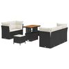 vidaXL Tuin Sofa Set 8 st Zwart poly rattan