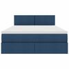 vidaXL Opbergbed met LED met matras met LED Blauw 140 x 200 cm Stof
