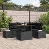 vidaXL Tuin Sofa Set met kussen met kussen 5 pcs Zwart en Bruin