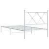 vidaXL Bedframe met hoofdbord metaal wit 90x190 cm