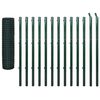 vidaXL Euro hek 25x1,7 m staal groen