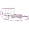 vidaXL Bedframe zonder matras "Hanko" 120x200 cm stof donkerbruin