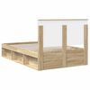 vidaXL Bedframe met hoofdeinde Sonoma 120 x 200 cm Massief grenenhout