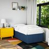 vidaXL Bedframe zonder matras 90x190 cm stof blauw