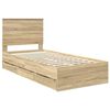 vidaXL Bedframe met lade Sonoma Eiken 90 x 190 cm Ingenieurshout
