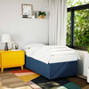 vidaXL Boxspring met matras stof blauw 80x200 cm