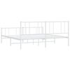 vidaXL Bedframe met hoofd- en voeteneinde metaal wit 200x200 cm