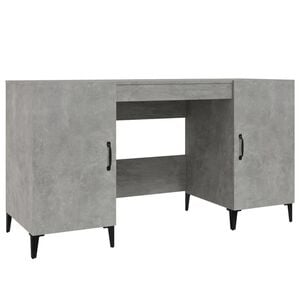 vidaXL Bureau 140x50x75 cm bewerkt hout betongrijs