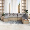 vidaXL Tuin Sofa Set met kussen 8 pcs Beige Poly riet