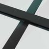 vidaXL Schuifdeur met beslag 76x205 cm ESG-glas en aluminium
