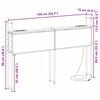 vidaXL Opberghoofdbord met Oplaadstation met plank Grijs sonoma 135 cm
